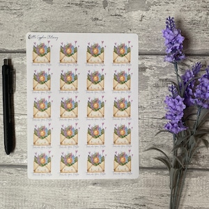 Adesivos de agradecimento, decoração de envelope, correio tradicional, decoração de envelope, artesanato, papel de carta, amigo por correspondência, papel de nota, papelaria, planejador