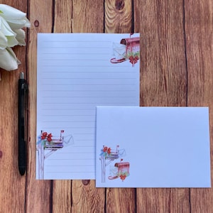 Kerstbrievenbussen Schrijfset A5, schrijfset, penvriendje, briefpapier op maat, brievenset, briefpapier en enveloppen A5, notitiepapier