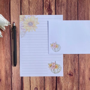 Bonito juego de escritura A5 con forma de calabaza, juego de escritura, amigo por correspondencia, papelería personalizada, juego de cartas, sobres para juego de escritura A5, papel para notas, Halloween