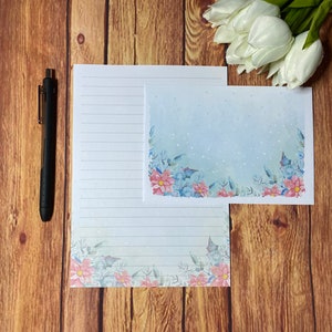 Set da scrittura Poinsettia A5, posta ordinaria, Happy Post, Penpal, cancelleria personalizzata, set di lettere, carta da scrittura e buste A5, carta per appunti