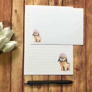 Floral Rabbit A5-schrijfset, slakkenpost, Happy Post, penvriendje, briefpapier op maat, brievenset, briefpapier en enveloppen A5, notitiepapier