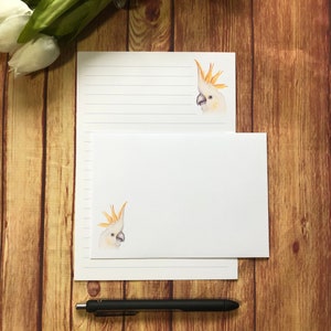 Set da scrittura Cockatoo A5, posta ordinaria, Happy Post, Penpal, cancelleria personalizzata, set di lettere, set da scrittura A5, buste, carta per appunti