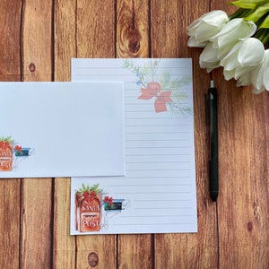 Set da scrittura Santa Post Box A5, posta ordinaria, Happy Post, Penpal, cancelleria personalizzata, set di lettere, carta da lettere e buste A5, carta per appunti