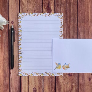 Set da scrittura Autumn Birds A5, posta ordinaria, Happy Post, Penpal, cancelleria personalizzata, set di lettere, set da scrittura A5, buste, carta per appunti, Halloween