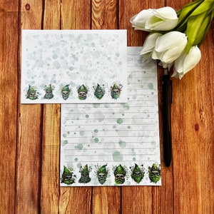 Set da scrittura Green Skulls A5, posta ordinaria, Happy Post, Penpal, set di lettere, carta da scrittura e buste A5, carta per appunti, set di cancelleria