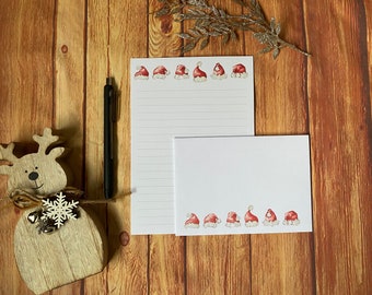 Christmas Hats A5 Writing Set, Snail Mail, Happy Post, Penpal, Custom Stationery, Letter Set, A5 Writing Paper and Envelopes, Note Paper