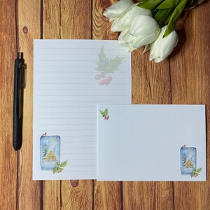 Juego de escritura en tarro navideño tamaño A5, correo postal, Happy Post, amigo por correspondencia, papelería personalizada, juego de cartas, papel y sobres para escribir tamaño A5, papel para notas