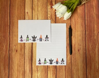 Gnome Friends A5 Writing Set, Snail Mail, Happy Post, Penpal, Letter Set, A5 Writing Paper and Envelopes, Note Paper, Stationery Set