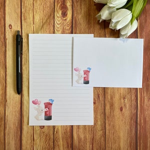 Set da scrittura Rabbit Post Box A5, posta ordinaria, Happy Post, Penpal, cancelleria personalizzata, set di lettere, carta da lettere e buste A5, carta per appunti