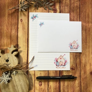 Christmas Candy House A5-schrijfset, schrijfset, penvriend, briefpapier op maat, brievenset, A5-briefpapier en enveloppen, notitiepapier