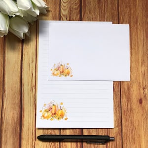 Juego de escritura de calabazas, Halloween, Acción de Gracias, tamaño A5, correo postal, Happy Post, amigo por correspondencia, juego de cartas, papel y sobres para escribir tamaño A5, papel para notas