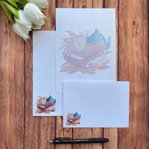 Herfstboek A5-schrijfset, slakkenpost, Happy Post, penvriendje, briefpapier op maat, brievenset, briefpapier en enveloppen A5, notitiepapier