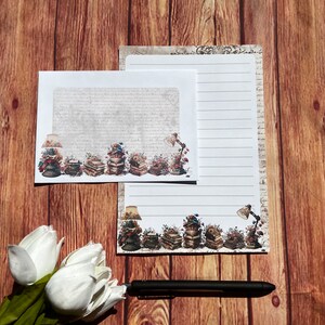 Juego de escritura Gonk Book A5, correo postal, Happy Post, amigo por correspondencia, papelería personalizada, juego de cartas, sobres para juego de escritura A5, papel para notas
