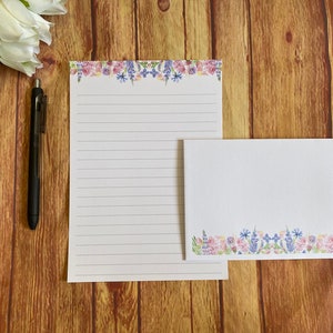 Pretty Wildflower A5-schrijfset, Snail Mail, Happy Post, penvriendje, aangepast briefpapier, brievenset, A5-schrijfset enveloppen, notitiepapier