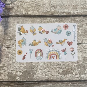 Adesivi Love Birds, posta ordinaria, decorazioni per buste, artigianato, carta da lettere, amico di penna, carta per appunti, cancelleria, adesivi per planner