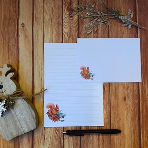 Juego de escritura de ardilla navideña A5, correo postal, Happy Post, amigo por correspondencia, papelería personalizada, juego de cartas, papel y sobres para escribir A5, papel para notas