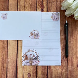 Juego de escritura Silly Pumpkins A5, juego de escritura, amigo por correspondencia, papelería personalizada, juego de cartas, sobres para juego de escritura A5, papel para notas, Halloween
