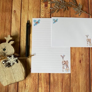 Winter Deer A5 Set da scrittura, posta ordinaria, Happy Post, Penpal, cancelleria personalizzata, set di lettere, carta da scrittura e buste A5, carta per appunti