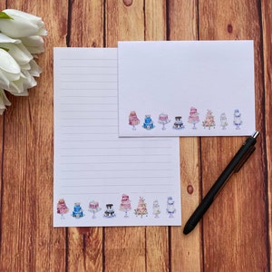 Set da scrittura A5 con torte colorate, posta ordinaria, posta felice, amico di penna, cancelleria personalizzata, set di lettere, set da scrittura A5, buste, carta per appunti