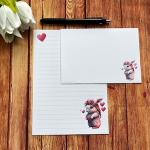 Juego de escritura Lovely Rabbit A5, correo postal, Happy Post, amigo por correspondencia, papelería personalizada, juego de cartas, papel y sobres para escribir A5, papel para notas