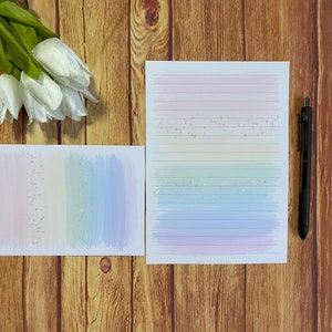 Juego de escritura Rainbow Swash A5, correo postal, Happy Post, Penpal, papelería personalizada, juego de cartas, papel y sobres para escribir A5, papel para notas