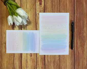 Rainbow Swash A5 Writing Set, Snail Mail, Happy Post, Penpal, Custom Stationery, Letter Set, A5 Writing Paper and Envelopes, Note Paper