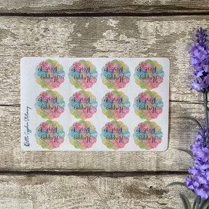 Aquarel Happy Post-stickers, slakkenpost, envelopdecor, ambacht, briefpapier, penvriend, notitiepapier, briefpapier, plannerstickers
