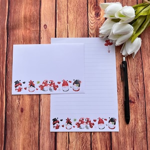 Juego de escritura Ladybird Gonk A5, correo postal, Happy Post, amigo por correspondencia, papelería personalizada, juego de cartas, papel y sobres para escribir A5, papel para notas
