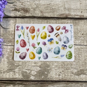 Stickers oeufs de Pâques et fleurs, courrier postal, enveloppe décorative, travaux manuels, papier à lettres, Correspondant, papier à lettres, papeterie, agenda autocollants