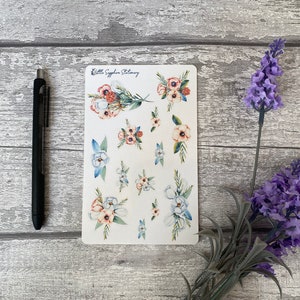Adesivi floreali ad acquerello Anemone, posta ordinaria, decorazione buste, artigianato, carta da lettere, amico di penna, carta per appunti, cancelleria, adesivi per planner
