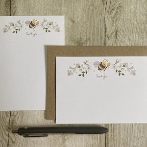 Personalisierte Honigbiene A6 Grußkarten, 10er-Set, Umschläge, Geschenkset Schreibset, benutzerdefiniertes Briefpapier, Briefset Notizpapier Dankeskarte