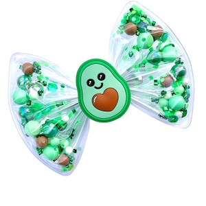 Girls Shaker Hair Bow - Cute Avocado