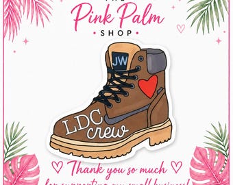 Jw LDC Pin | JW Ldc Crew Button | I Love Ldc | Gift For JW Sisters | Gift | Acrylic Pin | Jw Brother Pin | Jw Construction Boot