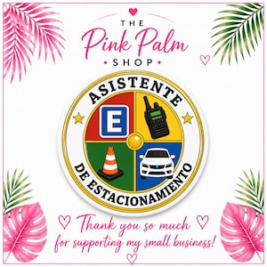 Asistente de Estacionamiento Pin | Departamento de Estacionamiento JW Pin | Spanish Convention Parking Gift | Acrylic Lapel Pin |