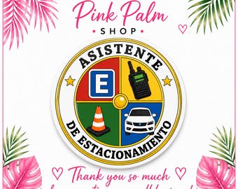 Asistente de Estacionamiento Pin | Departamento de Estacionamiento JW Pin | Spanish Convention Parking Gift | Acrylic Lapel Pin |