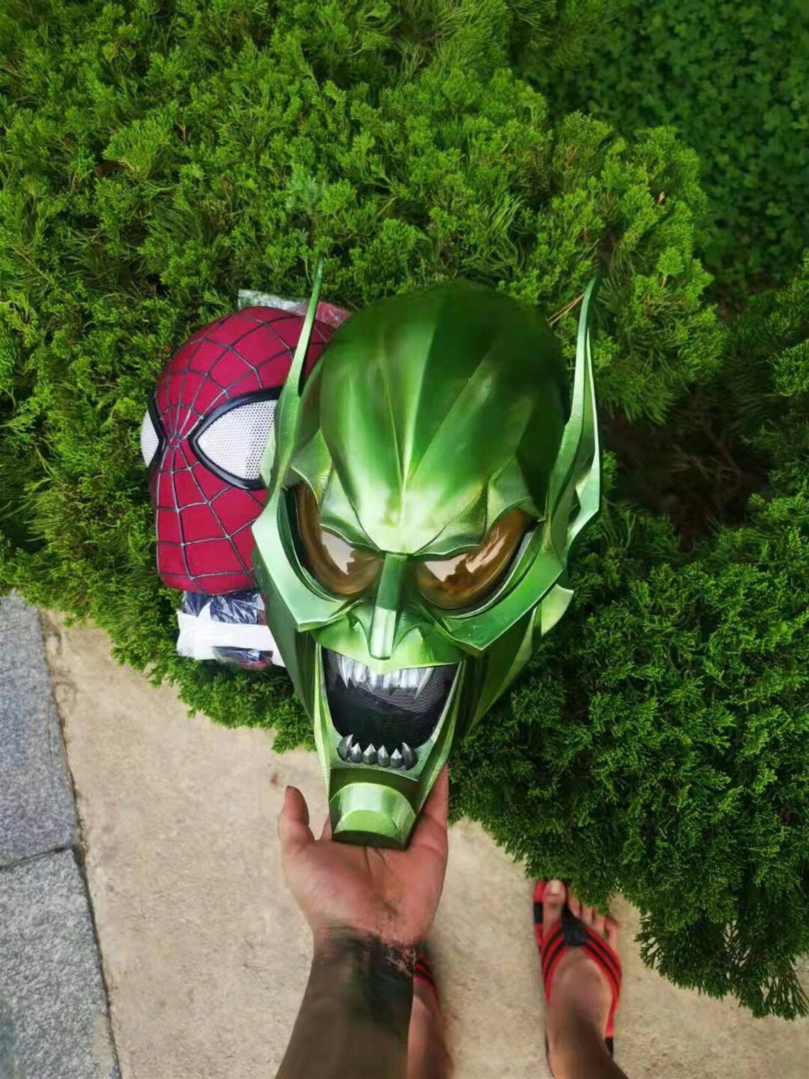 Green Goblin Helmet Green Goblin Mask Green Goblin Cosplay Etsy