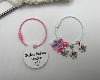 Metal Stitch Marker Holder: Knitting & Crochet Organizer