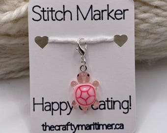 Turtle Stitch Marker Set: Knitting Crochet Progress Keeper