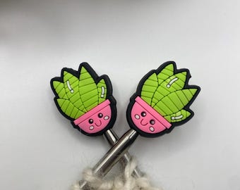Houseplant Needle Protector Set: Silicone Stitch Stoppers, Knitting Notions