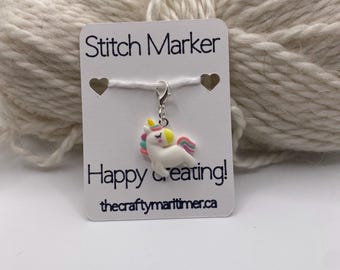 Unicorn Stitch Marker: Knitting Crochet Progress Keeper