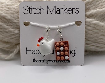 Chicken Stitch Markers: Knitting Crochet Progress Keepers