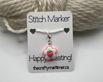 Strawberry Stitch Marker: Knitting & Crochet Progress Keeper