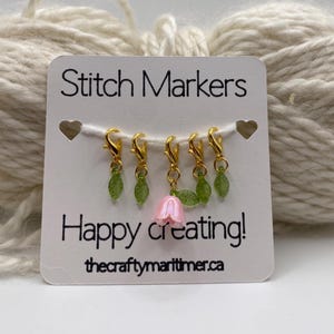 Flower and leaf stitch markers Knitting markers Crochet markers Stitch markers Knitting counter Crochet counter Progress keeper