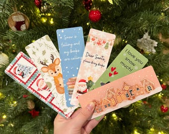 Holiday Bookmarks Christmas Bookmarks Stocking Stuffers for Readers