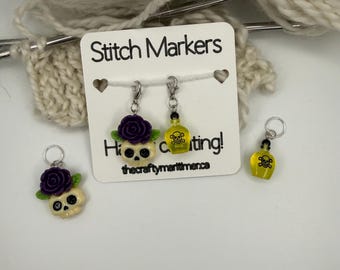 Spooky Halloween Stitch Markers: Knitting Crochet Progress Keepers