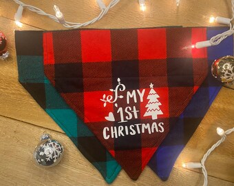 My first Christmas dog bandana | My first Christmas cat bandana | Christmas bandana | Christmas matching
