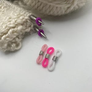 Colorful needle protector set of 4 Stitch stoppers  Stitch protectors Knitting notions Needle stoppers Needle holders