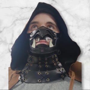Handmade Leather Oni Mask | Handmade Leather Oni Mask