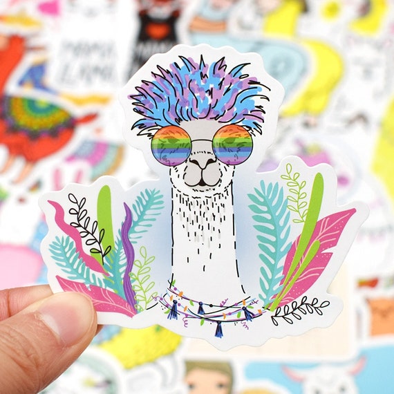 50PCS Llama Alpaca Cute Sticker Kawaii Cartoon Camel Sheep Animal Stick L/ 50PCS Llama Alpaca Cute Sticker Kawaii Cartoon Camel Sheep Animal Stick L/