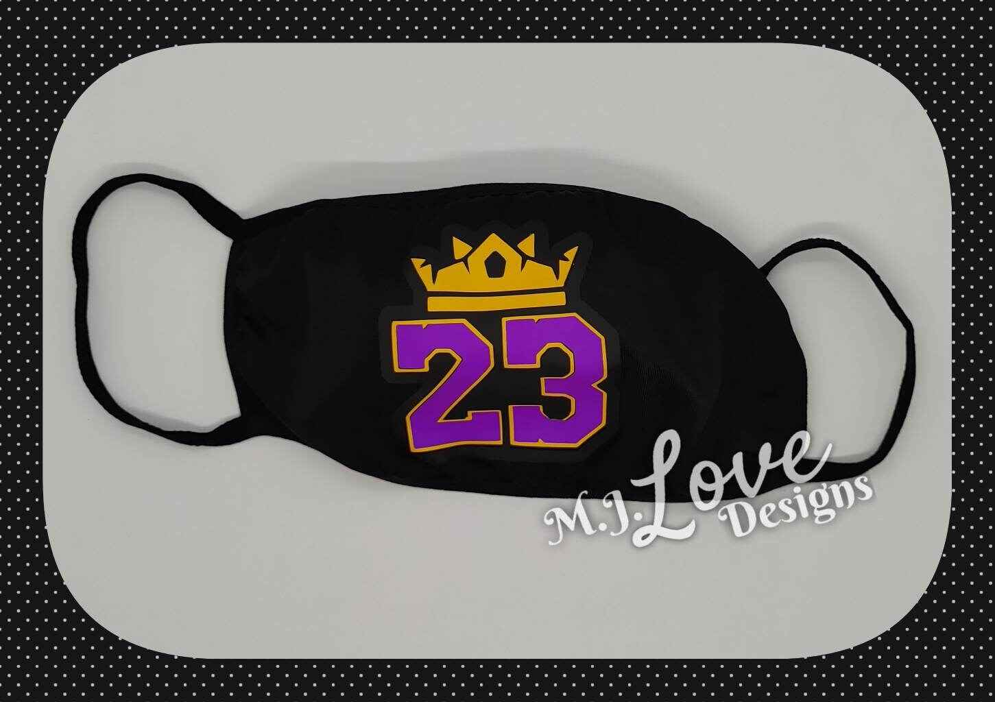 Lebron face mask Lebron Crown Face covering 23 Face Mask Etsy
